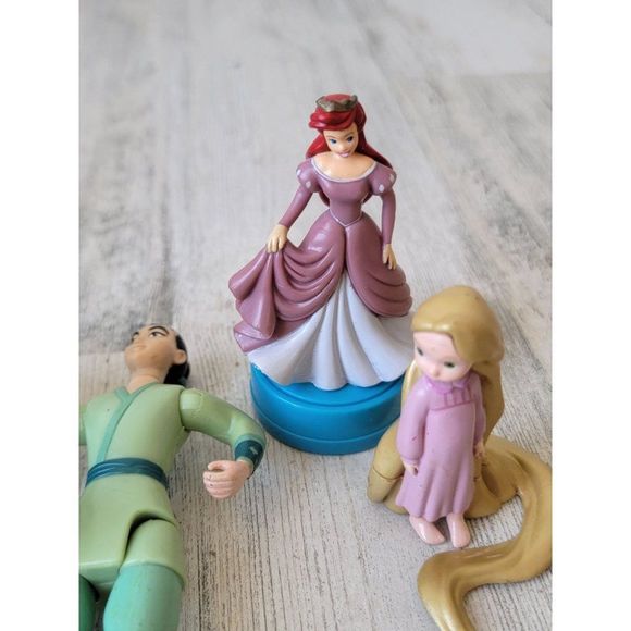 Disney princess Brave Mulan Ariel Cinderella Tangled play set toy figure - Picture 5 of 11